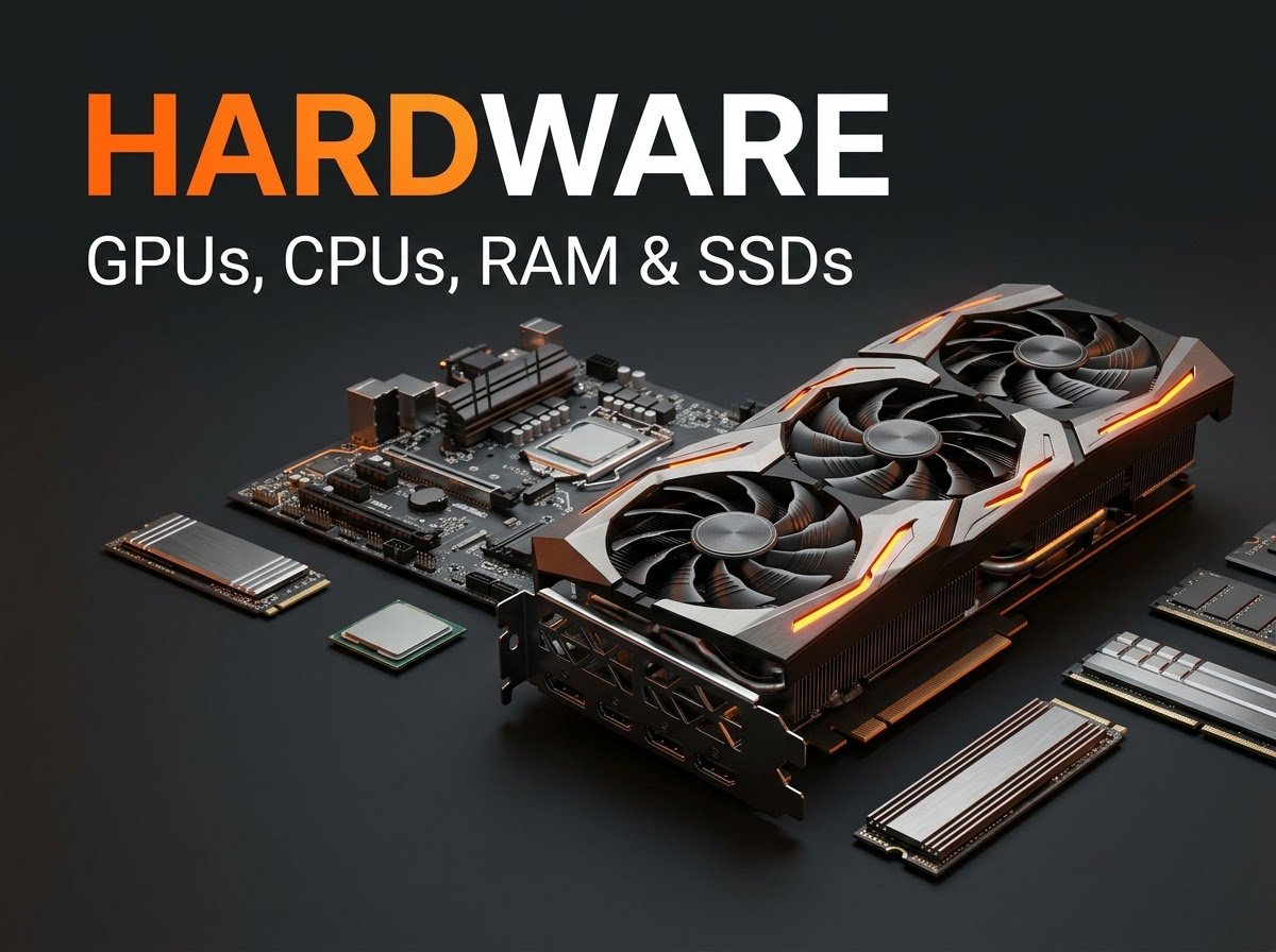 Gaming PC components: graphics card, processor and RAM