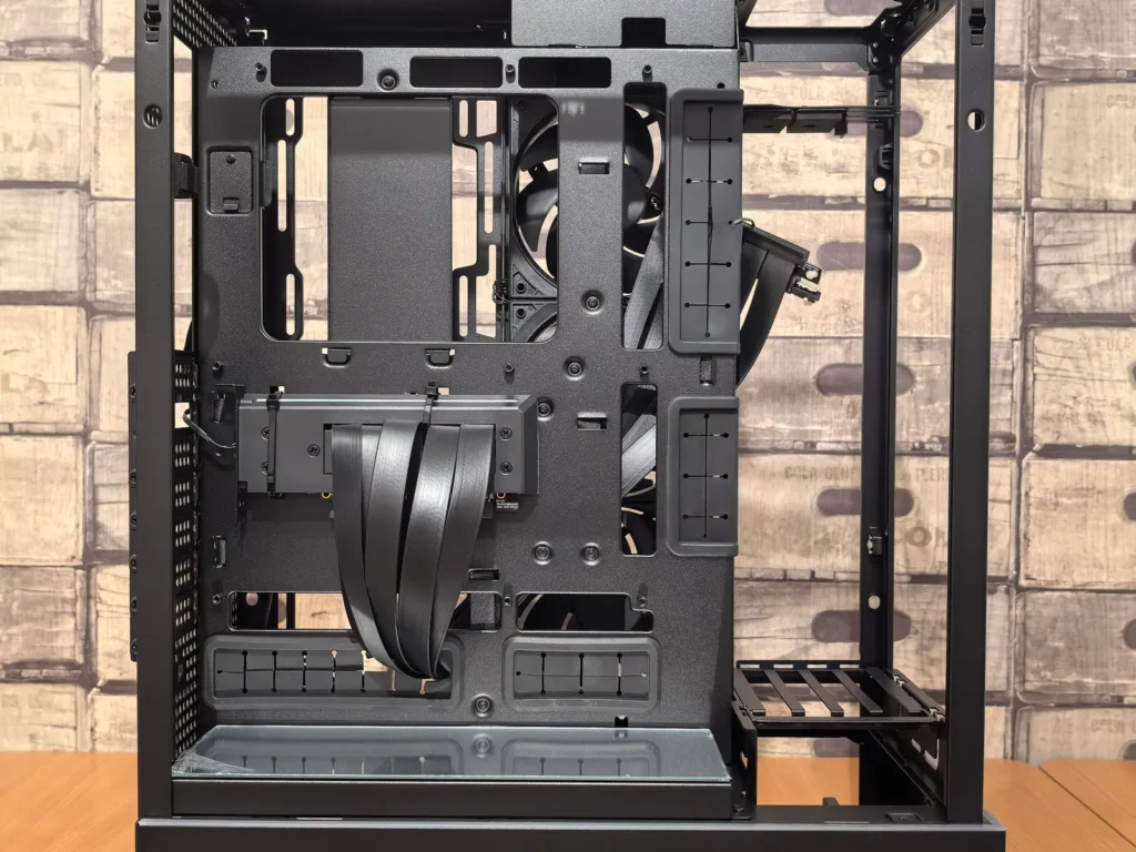 Open empty PC case interior ready for a first-time gaming PC build