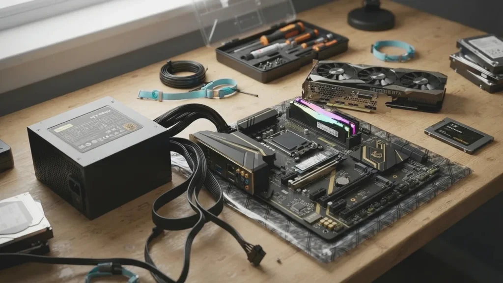 PC components you should never cheap out on: power supply, SSD, graphics card, and motherboard