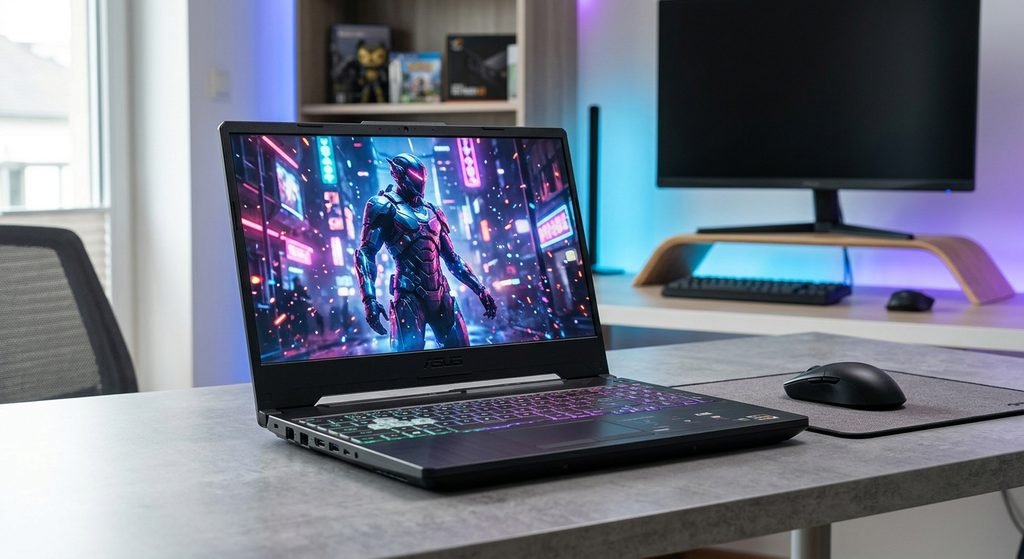 Gaming Laptop vs Desktop comparison showing setup differences